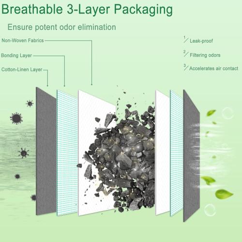 Size Large Set of 12 Activated Charcoal Odor Absorber (Large, 12 Pack, 100g each), Natural Charcoal Bags Odor Absorber Bamboo Charcoal Air Purifying Bag for Home, Fridge, Cabinet