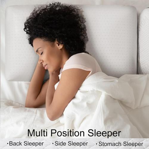 100% Natural Talalay Latex Pillow, Luxury Standard Size Medium Support Sleeping Bed Pillow for Side, Back, and Stomach Sleepers, Extra Soft Latex Foam Pillow, Removable Breathable Cotton Cover