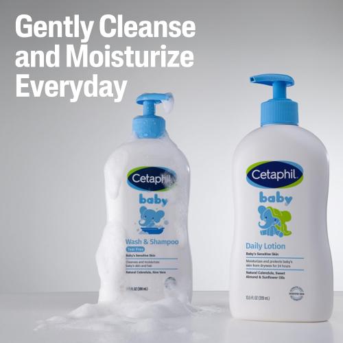 Cetaphil Baby Shampoo and Body Wash with Organic Calendula, Tear Free, Hypoallergenic, Ideal for Everyday Use, Dermatologist Tested, 7.8oz  ( set of 3 )