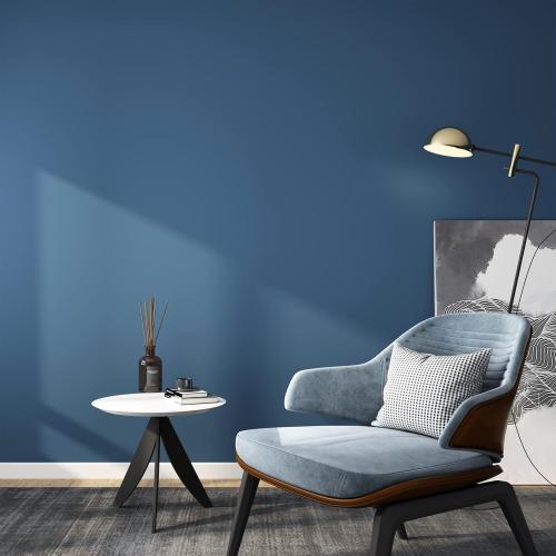 Navy Blue Peel and Stick Removable Wallpaper Thicken Vinyl Modern Matte Textured Solid Color Self-Adhesive Room Wallpaper Countertop Contact Paper for Kitchen Cabinet (24x393 Dark Blue)