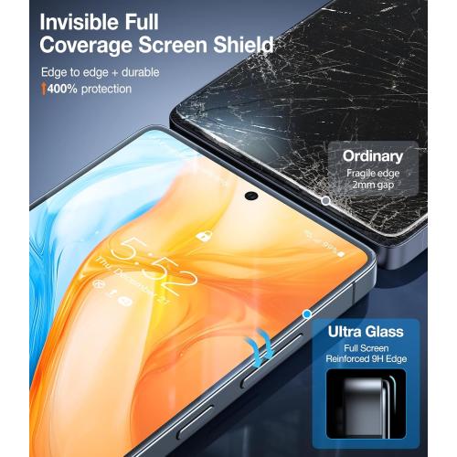 UltraGlass Unbreak 9H  Glass for Samsung Galaxy S25 Ultra Screen Protector [Military Grade Shatterproof & Longest Durable] Galaxy Screen Protector S25 Ultra Tempered Glass Full Coverage, 2 Pack