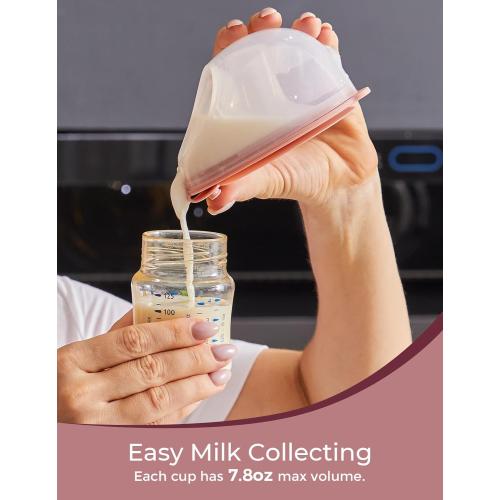 Momcozy Original V1 Pro/V2 Pro Breast Pump Replacement Accessories,Milk Collection Cups Only for Momcozy V1 Pro/V2 Pro, 2 Pack