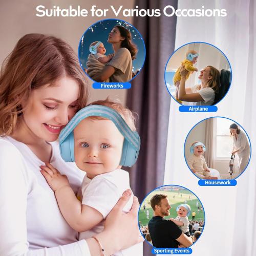 Baby Headphones for Noise, Baby Ear Protection for Babies and Toddlers 0-36 Months - Adjustable Babies Noise Cancelling Headphones Infant Ear Protection Earmuffs Against Hearing Damage