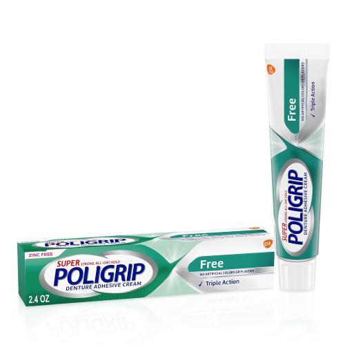 2 pack......Super Poligrip Additive Free - Zinc Free Denture and Partials Adhesive Cream - 2.4oz
