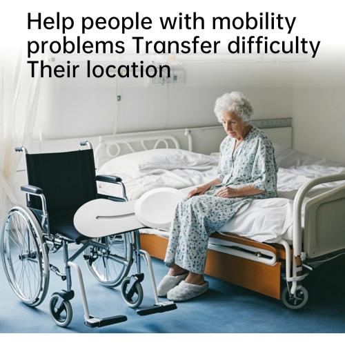 Mobility Transfer Board with Sliding Disk, FSA Eligible, Patient Transfer System for Wheelchair Users, No-Lift Design