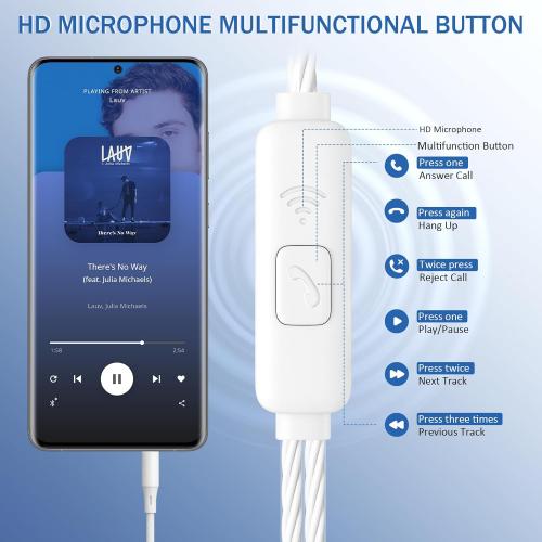 Earbuds Headphones with Microphone Pack of 5, Noise Isolating Wired Earbuds, Earphones with Powerful Heavy Bass Stereo, Compatible with Android, Phone, Laptops, MP3 and Other Interfaces (3.5mm)