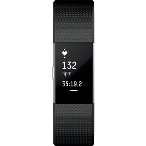 Size Large Black Fitbit Charge 2 Heart Rate   Fitness Wristband, Black, Large (US Version), 1 Count
