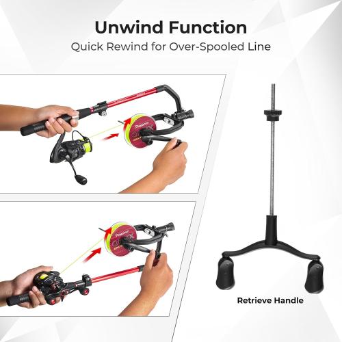 Piscifun Speed X Fishing Line Spool with Unwinding Function No Twist Line with Adjustable Aluminium Handle for Spinning Reel, Bait Reel and Spincast Reel
