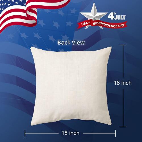 DUZXLCQ 4th of July Decorations Pillow Covers 18x18 inch Set of 4 Independence Day Patriotic Throw Pillow Case American Flag Stars and Stripes Cushion Case for Sofa Couch Bed Home Outdoor