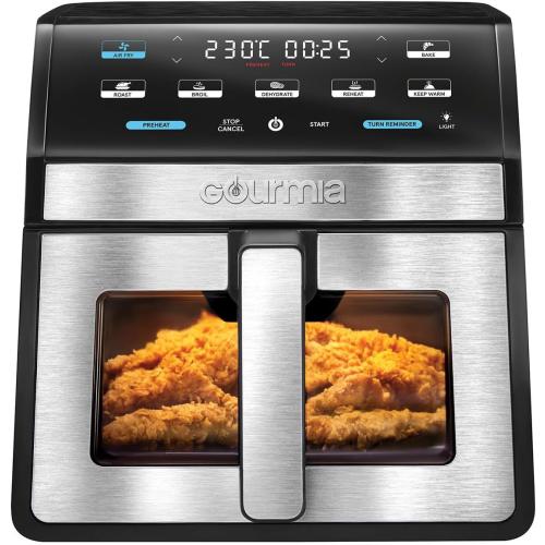 Gourmia 7.6L Digital Air Fryer, Black With Light & Window GAF858 Sold By Online Crowd ‼️comes with stains ‼️