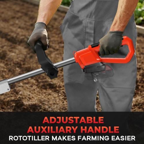 Cordless Tiller Cultivator for Milwaukee M18 Battery, 360RPM Electric Tiller for Gardening, 11.8in Tilling Width ＆ 8.6in Depth, Battery Powered Tiller for Lawn/Soil Cultivation ‼️Battery Not Included chips & scratches on blade lightly used‼️