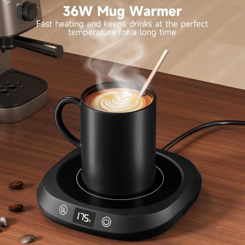 Coffee Mug Warmer - Coffee Cup Warmer for Desk Auto Shut Off, Smart Electric Candle Warmer Beverage Warmer for Coffee, Tea, Water, Milk and Coco, 5 Temperature Settings & 1-12H Timer
