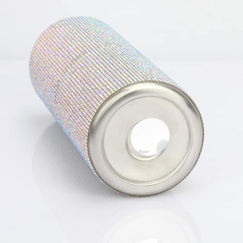 Diamond Stainless Steel Insulated Water Bottle With Straw & Brush - Reusable Leak-Proof Glitter Bottle for Women - Iced Coffee Cup Multicolor