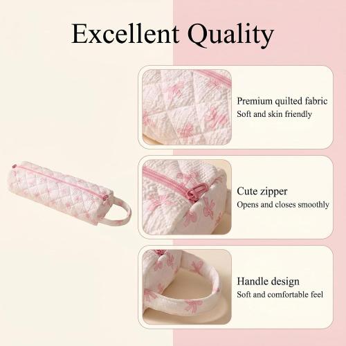Bow Hair Tools Bag, Styling Tool Organizer for Travel Pink