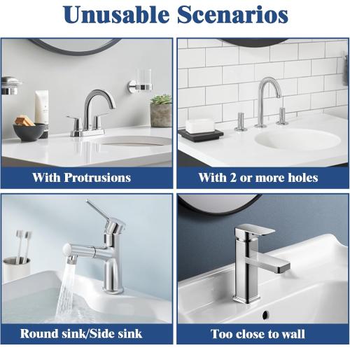 Kitchen Sink Splash Guard, 24in Silicone Faucet Mat Splash Catcher, Handle Drip Catcher Tray, Multipurpose for Kitchen Dish Drying Mats Sponge Holder and Bathroom Countertop Protect 2pk