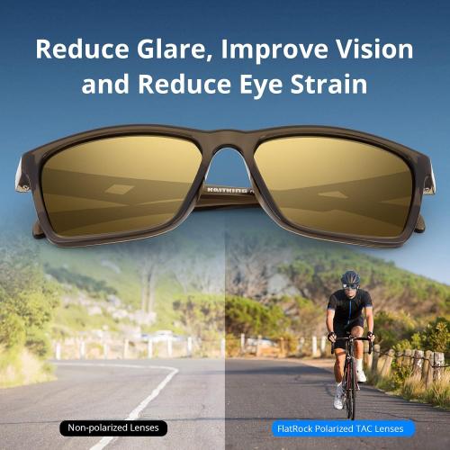 KastKing FlatRock Polarized Sport Sunglasses for Men & Women, UV Protection