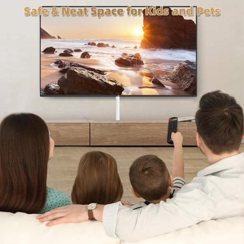 39 Side Open One Cord Hider (<1/4) for Wall Mounted Tv,Extension Flexible Cable Cover to Hide Conceal Cords Along Wall,Wire Raceway Management Cable Concealer Channel,Electric Cord Organizer,White