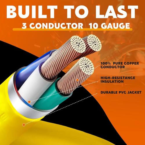 25ft EV Charger Adapter Cord Compatible with NEMA 10-30P to 14-50R, 30 Amp Dryer to 50 Amp EV for Level 2 Charging, Only for 3 Prong Old Dryer Outlet, STW 10 AWG with Handle, ETL Listed