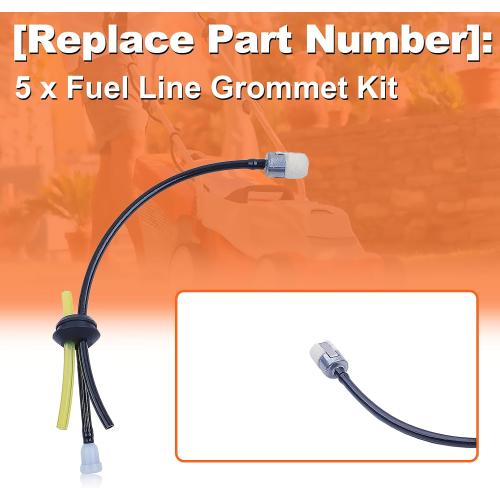 3-Hole Fuel Line Grommet Kit For Echo PE-230 PE-260 GT-230 SRM-230 SRM-260 String Trimmer Brushcutter, 5 x Fuel Line Grommet Kit 90104Y (21mm Grommet Diameter)