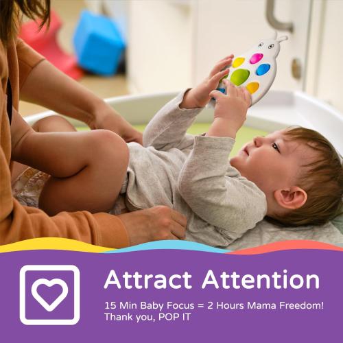 LiKee Fidget Popper Sensory Baby Toys for 10  Months, Push and Popping Busy Board, Montessori Toys for 1  Years Old, Airplane Car Travel Toy for Toddlers 1-3 Stress Relief (2 Pieces)