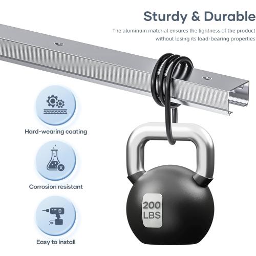 6FT Commercial Grade Sliding Pocket Door Hardware Track Kit,Top Mount,Heavy Duty,Smoothly and Quite,Easy to Install,Aluminum(Door is not Included)