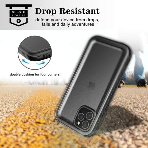 SPORTLINK Waterproof Case for iPhone 11 Pro, Full Body Heavy Duty Protection Full Sealed Cover Shockproof Dustproof Built-in Clear Screen Protector Rugged Case for iPhone 11 Pro 5.8 Inch