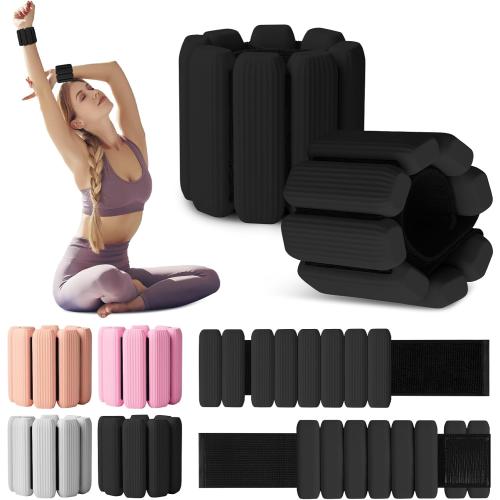 Wrist Weights Set of 2(1Lbs Each), Wearable Wrist Ankle Weights for Women & Men, Adjustable Arm & Leg Weights for Walking, Yoga, Swimming, Gym