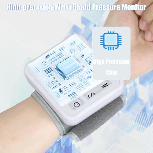 TOPBOMED Electronic Blood Pressure Monitor,Wrist Blood Pressure Monitor 2x99 Reading Memory for Adults Wrist BP Monitor with Carrying Case for Home Use