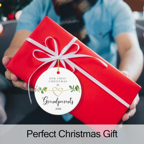 First Christmas as Grandparents 2026, New Grandparent Ornament 2026, First Time Grandparents Gifts, 2.9 Ceramic New Grand Parents Christmas Ornament 2026