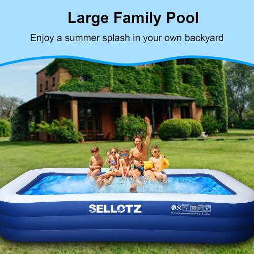 Inflatable Pool for Kids and Adults, Large Oversized Thickened Family Swimming Pool for Toddlers, Outdoor, Garden, Backyard, Summer Water Party