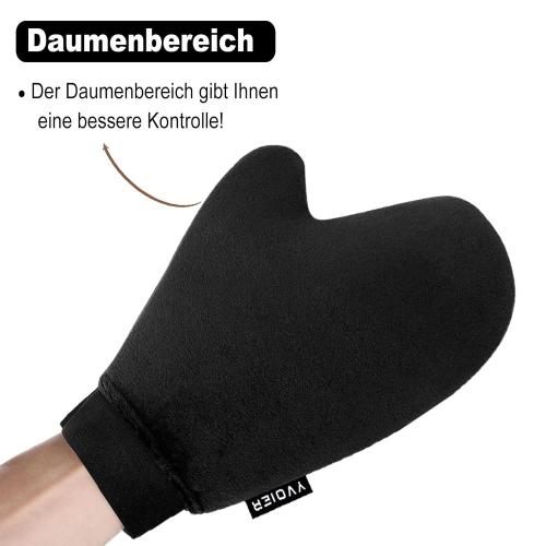 Self Tanning Mitt Applicator - Elastic Wrist Tan Mitt Applicator Microfibre Tanning Lotion Applicator Self Tanning Glove Sunless Tanning Mitt Streak Free Tan for Tanner Spray Mousse Lotions