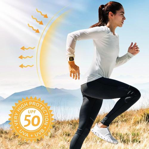 Size L ...isnowood Women's Sun Protection Long Sleeve Shirts, UPF 50  UV Rash Guard Swim Shirt, Workout Hiking Running Athletic Tops