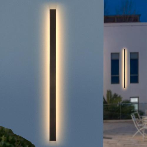 Long Modern Exterior Lights Set of 2,59 Inch Outdoor Wall Lights,Waterproof Ip65 Linear Wall Lights,45W Wall Mount Exterior Light Fixture for House, Porch, Garage