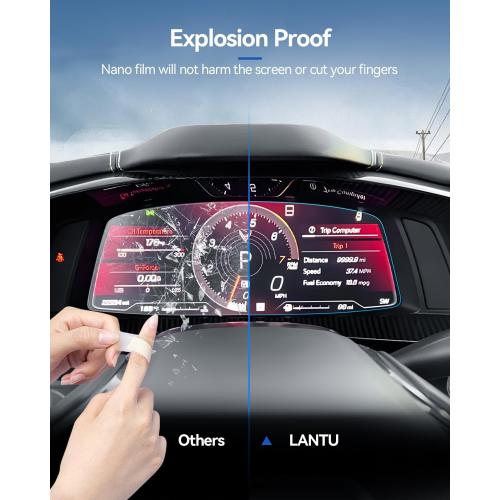 2PCS Car Screen Protector for Chevrolte Corvette C8 2022 2023 2024 2025 Accessories Dashboard Nano Touchscreen Protector Film HD Clear Anti Fingerprint 12''