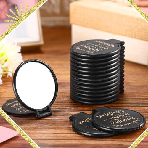 Set of  48 Pcs Mini Pocket Compact Mirrors Bulk, Sometimes You Forget Your Awesome, Inspirational Gifts for Coworker Employee Guest Positive Affirmation, Small Gifts Bulk for Women, Guests, Christmas