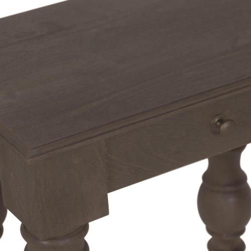Casartis Living James French Country Side Table with Drawer (Coffee Brown)