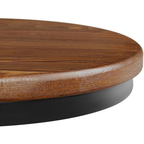 Yaheetech Industrial Vintage Counter Height Adjustable Bar Stool Rustic Metal Bar Stool with Round Wood Seat Kitchen/Dining/Cafe Chair 20-27 Inch Tall, Brown, 2PCS