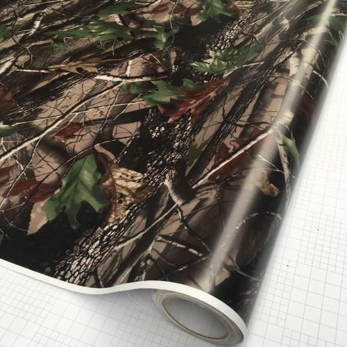 Queenbox Camo Vinyl Wraps, Woodland Maple Camouflage Self-Adhesive Car Sticker Decal Film Air Release Roll
