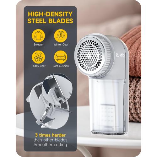 Fabric Shaver Lint Remover, Sweater Shaver to Remove Pilling, Lint Shaver with 2-Speed Power Adjustment, Fuzz Shaver for Clothes Balls-Battery Operated