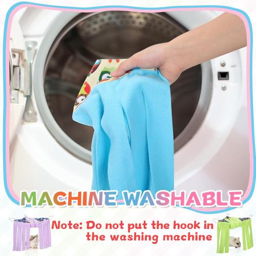 Geetery 4 Pcs Guinea Pig Hideout Small Animal Corner Fleece Hideaway Cute Ferret Hammock Cage Decor Accessories for Hamster Hedgehog Small Bunny Small Pets, 4 Styles