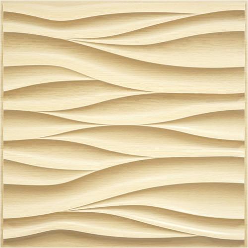 STICKGOO Wave Wall Panels for Interior Wall Decor, Light Oak 3D Wall Panels Accent Wall, Paintable 3D Wall Decor Covering Panels for Living Room Bedroom, Pack of 12 Tiles