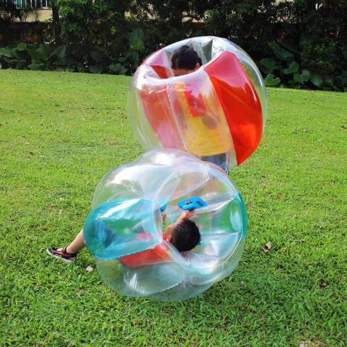 SUNSHINE-MALL 2 PC Sumo Balls for Kids, Bumper Bounce Toys, Kid Sumo Balls, Lawn Game Ball for Kid Outdoor Team Gaming Play for 3  Ages (36 inch,Blue red)