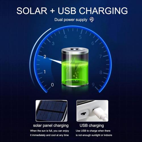 Mens Sun Hat with 2 Fan, Summer Cooling Wide Brim Bucket Hat, Beach Hat Garden Hat, Solar   USB Dual Power Supply