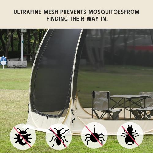 Portable Screen House Tent with Mosquito Net - Instant Pop-Up Gazebo Canopy for Camping, Backyard, Patio & Deck - UV Protection Outdoor Shelter (10'X10'X8.2')