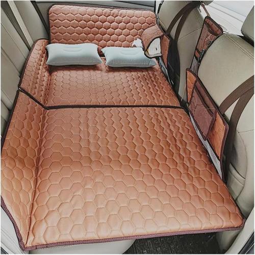 Car Bed Mattress，Car Mattress， Car Rear Sleeping Mat,Back Seat Extender for Sleeping,Travel Car Camping Mattress,Fits in The Back Seat of Most Cars(Orange,C)