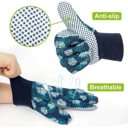 Ainiv Floral Gardening Gloves for Women/Ladies, Non-Slip Garden Work Gloves,Breathable Yard Work Glove Light Working Gloves
