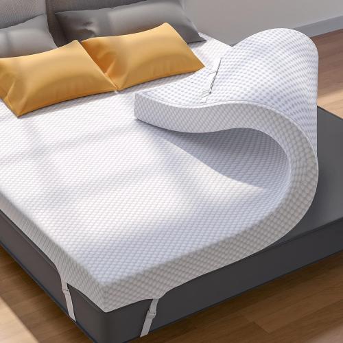 PERLECARE King Mattress Topper, 3 Inch Gel Memory Foam Mattress Topper for Pressure Relief, Premium Soft Cooling Sleep, Non-Slip Design with Removable & Washable Cover, Oeko-Tex Certified
