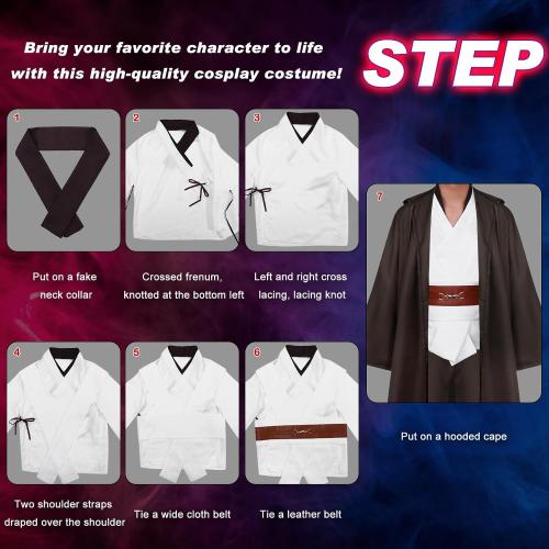 Size M ...Tunic Costume Adult Hooded Robe Full Set Outfit Men's Halloween Knight Cosplay Costume Uniform