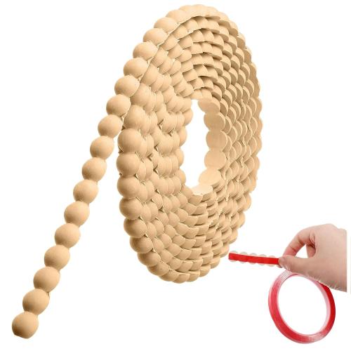 Leinuosen Flexible Bead Molding Trim Peel and Stick Wood 10ft /15 mm