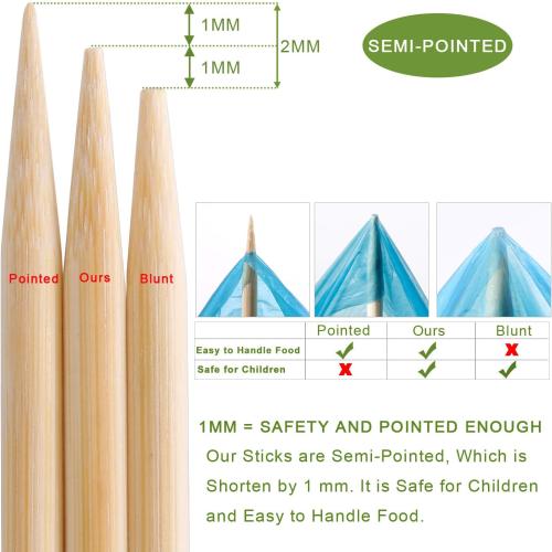 Set of 120 PCS Bamboo Marshmallow Roasting Sticks, SMores Skewers for Fire Pit, Extra Long 30 Inch Heavy Duty 5mm Thick Wooden SMores Sticks for Open Fire Pits Roaster Barbecue Hot Dog Camping Kebab Sausage
